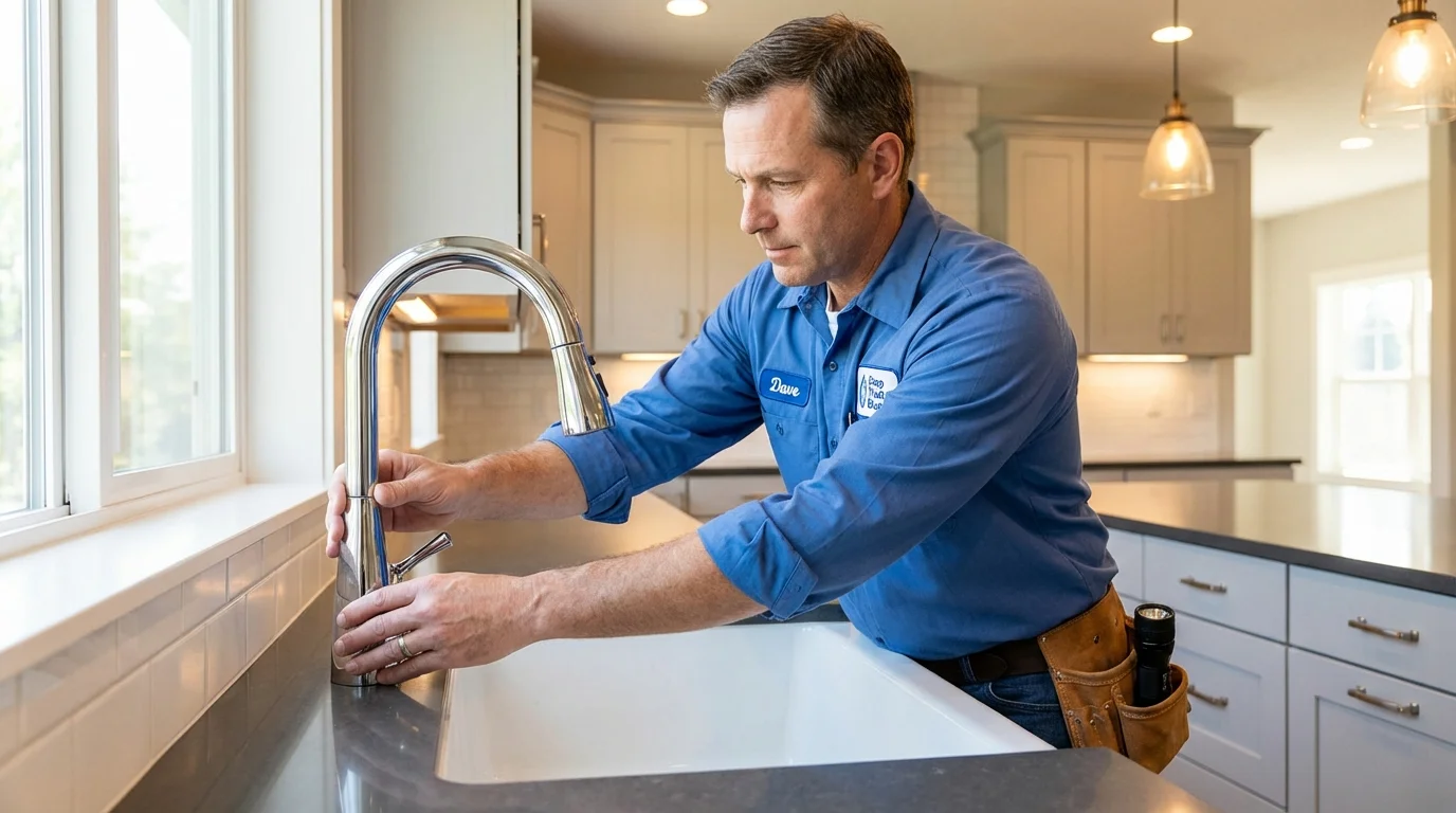 Kitchen faucet installation by Johns Plumbing LLC in Bally
