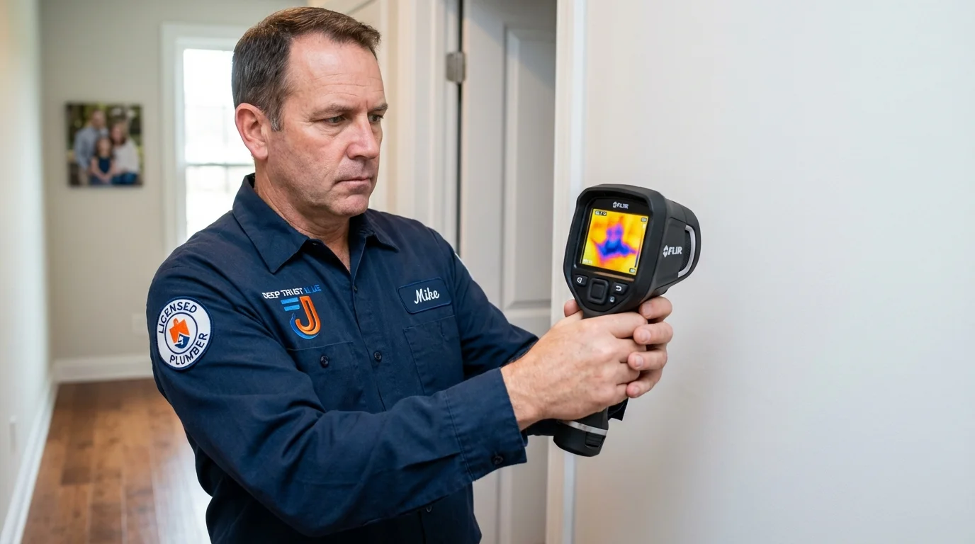 Thermal imaging leak detection by Johns Plumbing LLC in Bally
